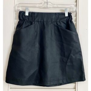 Indigo Rein Faux Leather Mini Skirt